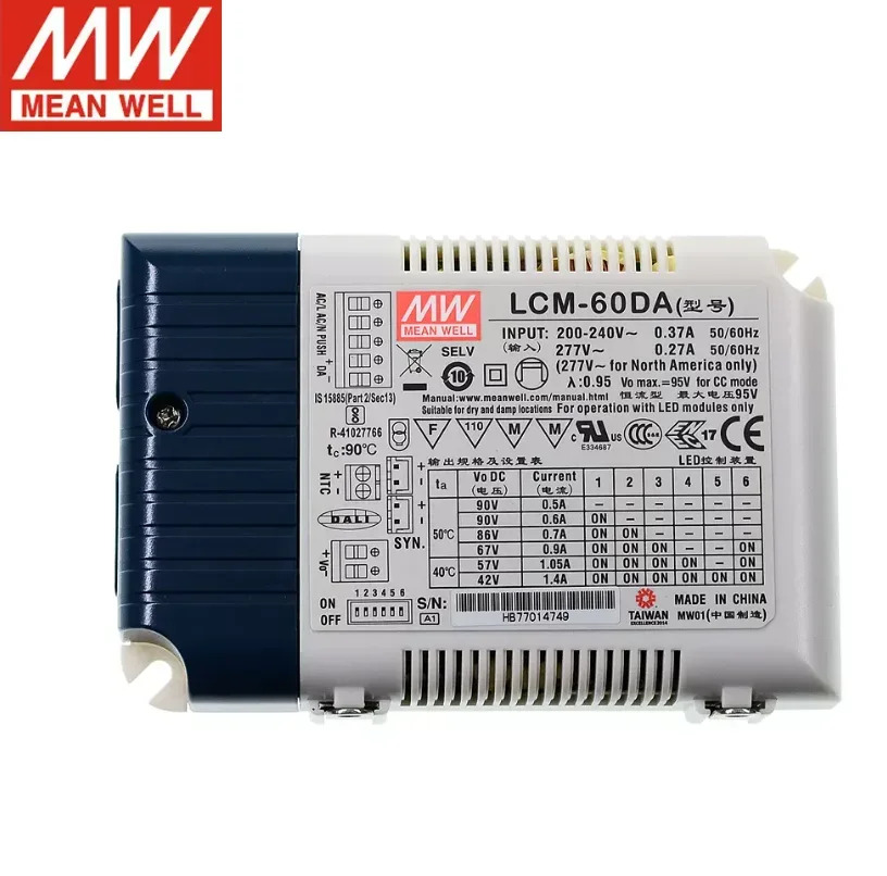 MEAN WELL LCM-60 LCM 60DA 60 60W 다단계 정전류 모드 LED 드라이버