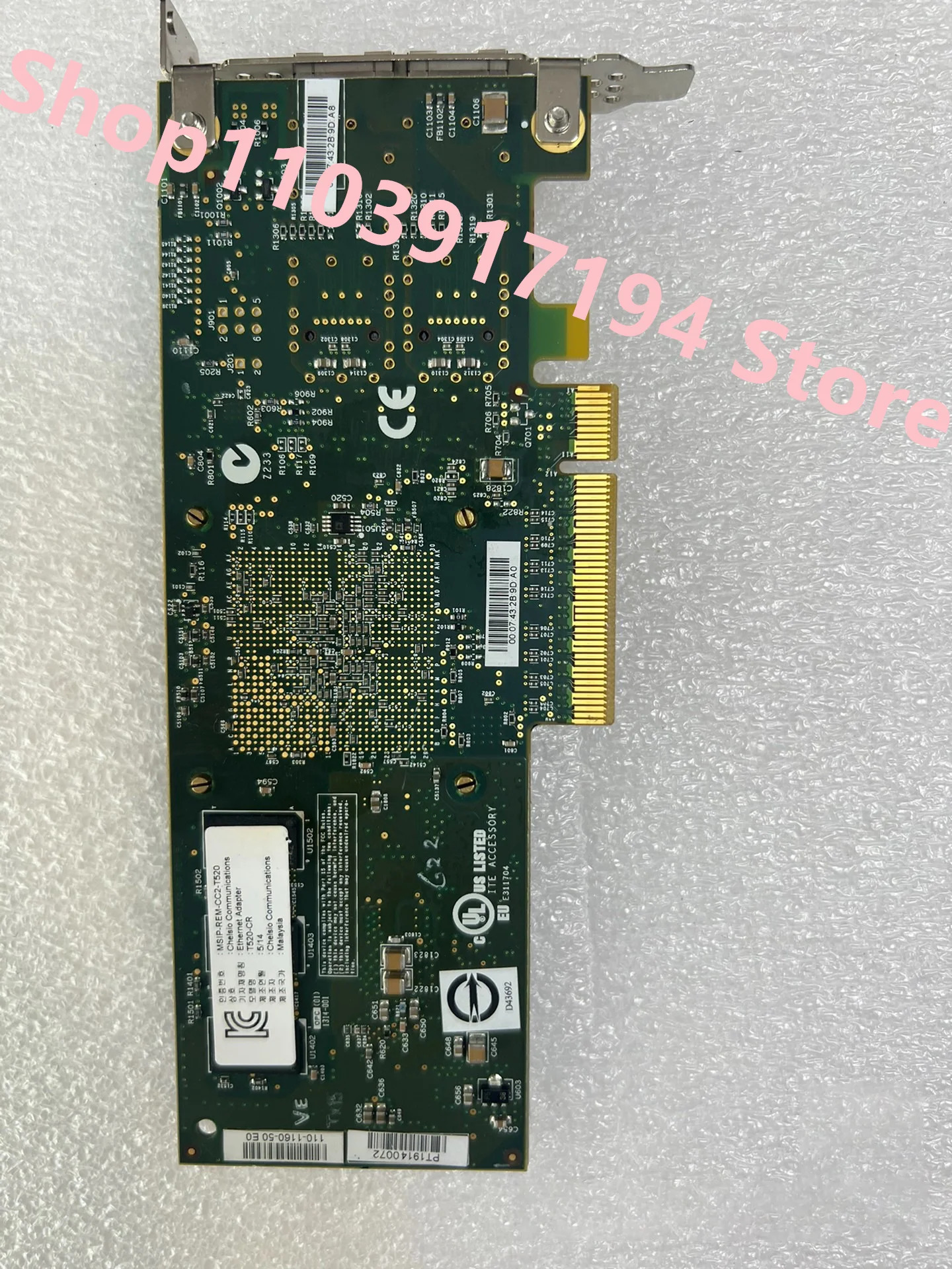 Chelsio REM-CC2-T520 광섬유 네트워크 카드 T520-CR 듀얼 포트 10Gb기가비트