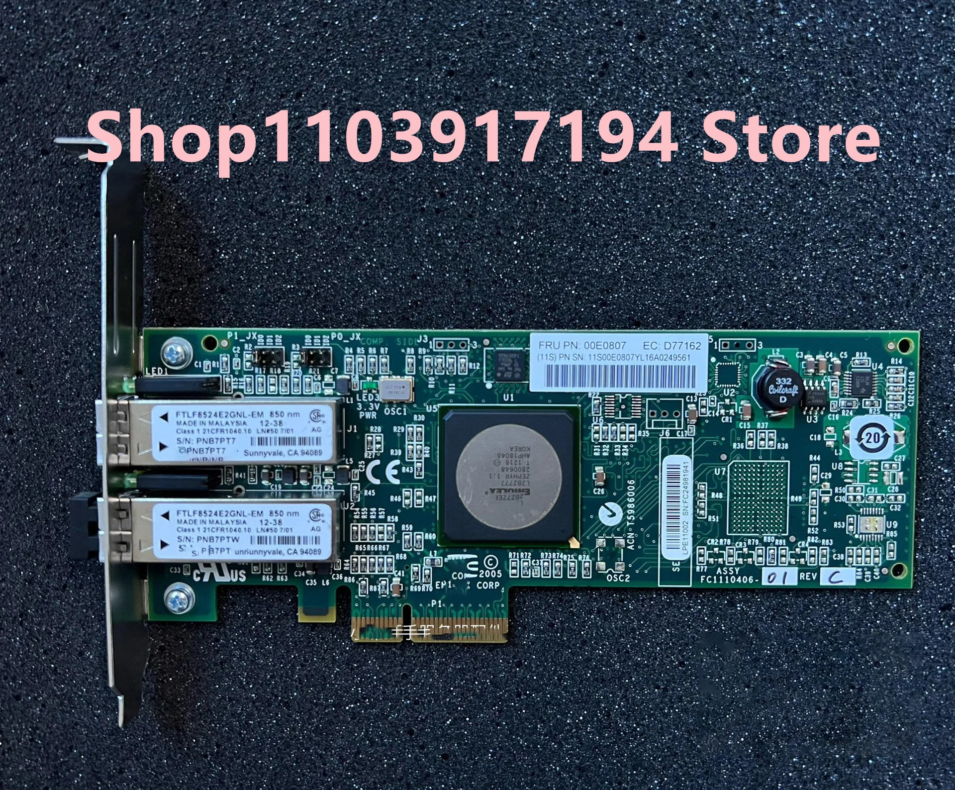 듀얼 포트 광섬유 카드 IBM 00E0807 03N5029 10N7255 00E0904 5774 PCI-E 4GB