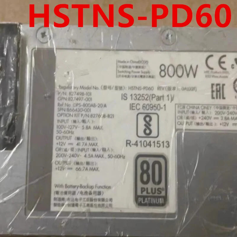 hp호환 800W 전원공급장치 HSTNS-PD60 827498-101 827497-001 DPS-800AB-20 A 866430-001 827608-B21 거신