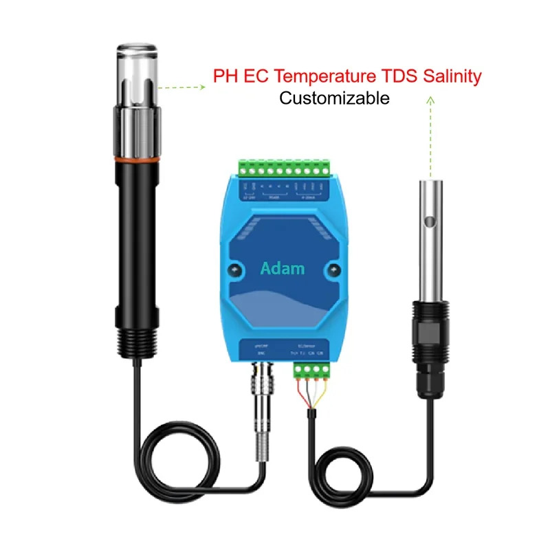 Lorawan 액체리퍼 장비 과학 실험다파라미터 물 PH EC 온도 TDS 염분 센서
