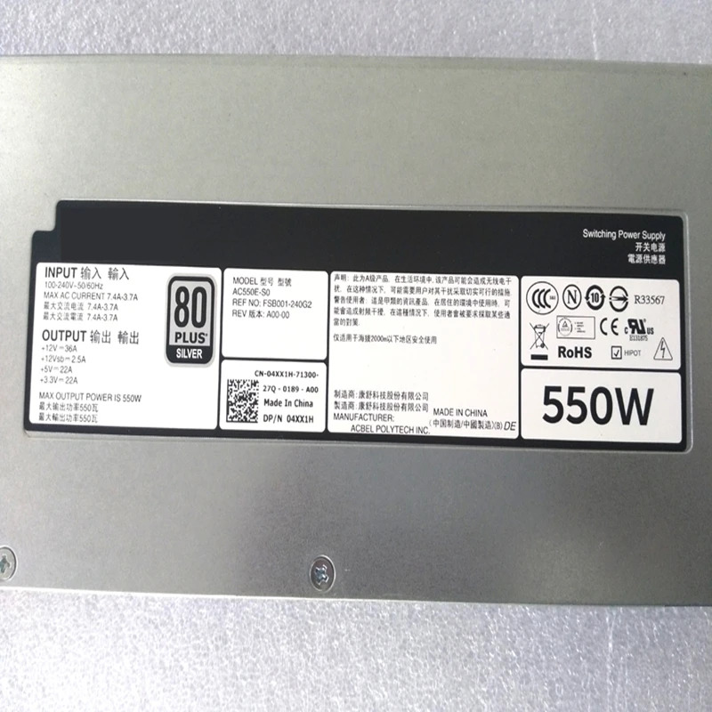 델 R420 R320 550W 전원공급장치 AC550E-S0 DH550E-S0 DPS-550NB A 4XX1H J6J6M PSU 신
