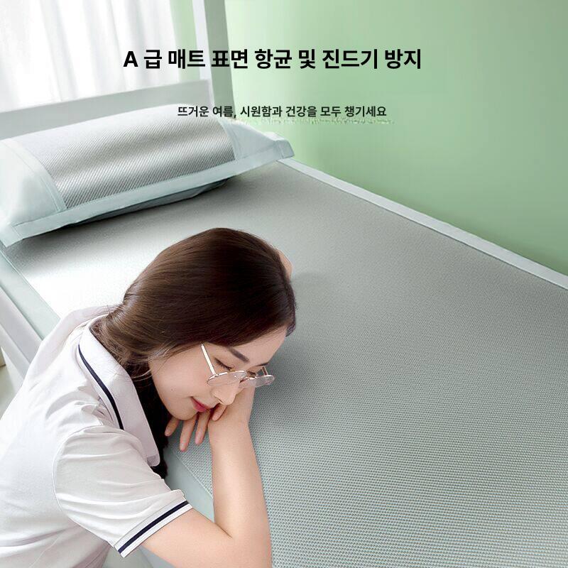 아이스 실크 쿨링 매트 학생용 90x190cm 침대용 워터그린 베개커버 없음 80CMX190CM - 상세 이미지 4