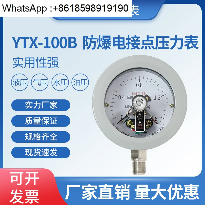 YTX-100B 전기 접촉 압력 게이지 ExdllBT4 분쇄기 전Tianchuan 공장