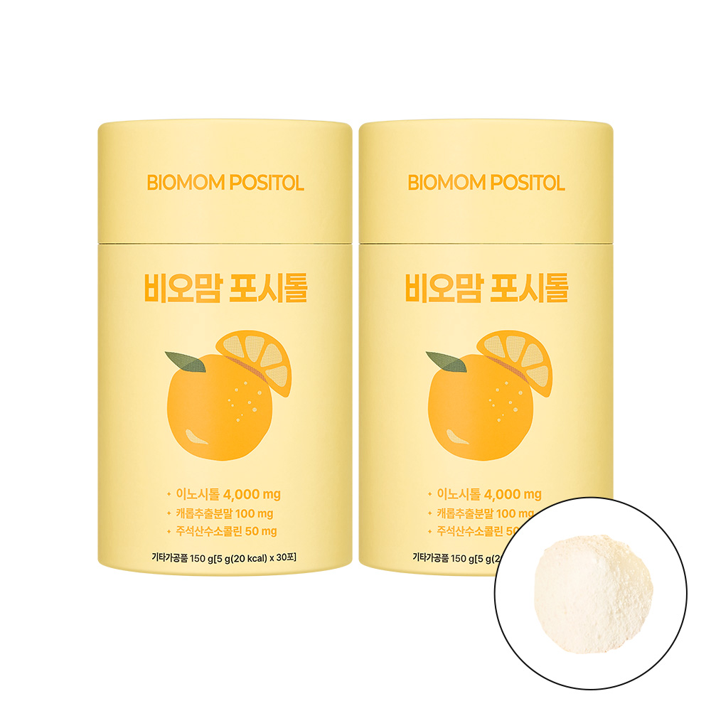 비오맘 포시톨 미오이노시톨 4000mg 엽산 콜린 비타민 30포, 2개 - 상품 이미지