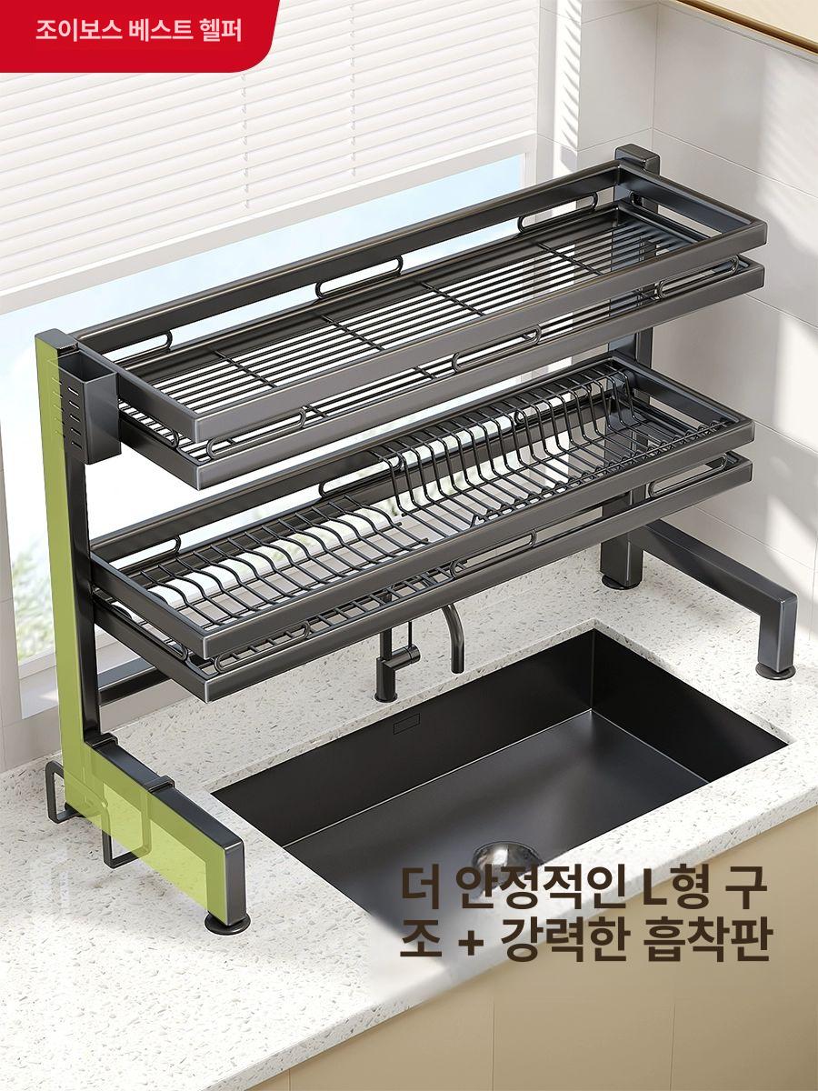 업소용 주방 작업대 벽선반 씽크대 냄비 수납장 배수 상부장 벽걸이 - 상세 이미지 3