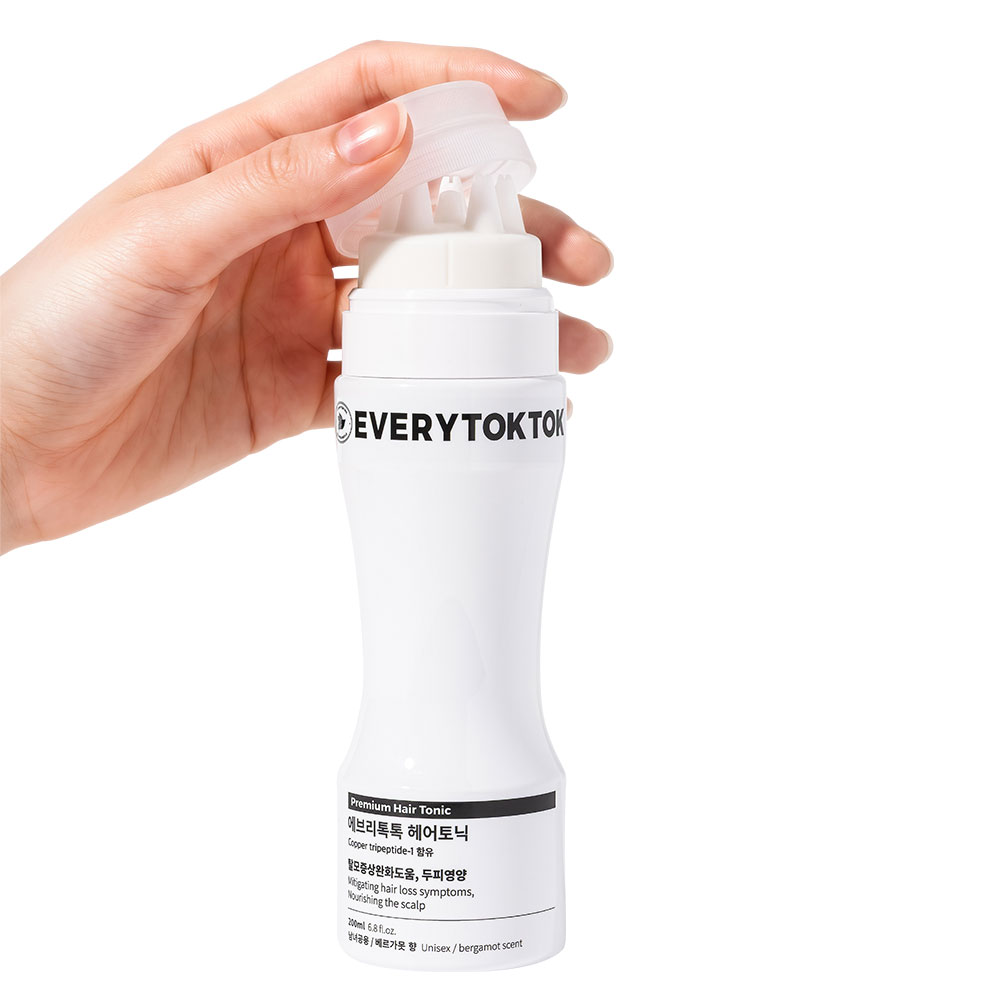 에브리톡톡 헤어토닉 200ml 리필 5개+헤드1개 8개월 세트+흐름방지링 포함 이미지 4