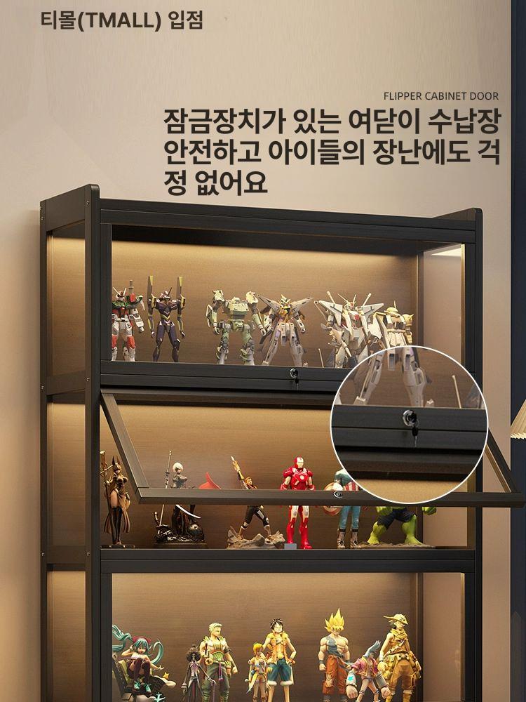 술 원목장식장 카페 레트로 보관함 캐비닛 유리진열장 엔틱장식장 거실수납장 거실장 - 상세 이미지 4