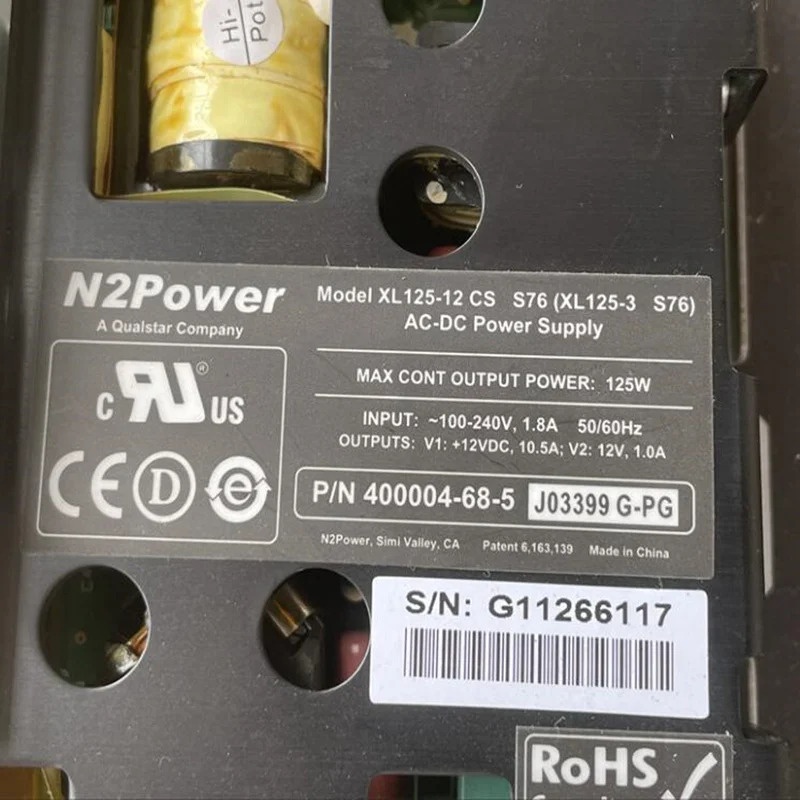 전원 공급 보드 N2POWER 12V10.5A 12V1A 125W XL125-12 CS S76 400004-68-5 G11266117