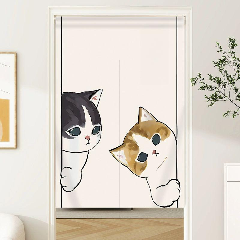 고양이 액자 패브릭 테피스트리 가림천 그림 벽인테리어소품 감성 현관 인테리어장식 - 상품 이미지
