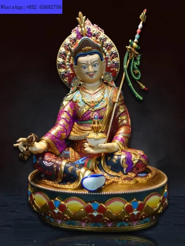 Purple Lotus Handicraft Painting Shakyamuni Pharmacist Yellow God of Wealth Zanbala Flower Life 7 i