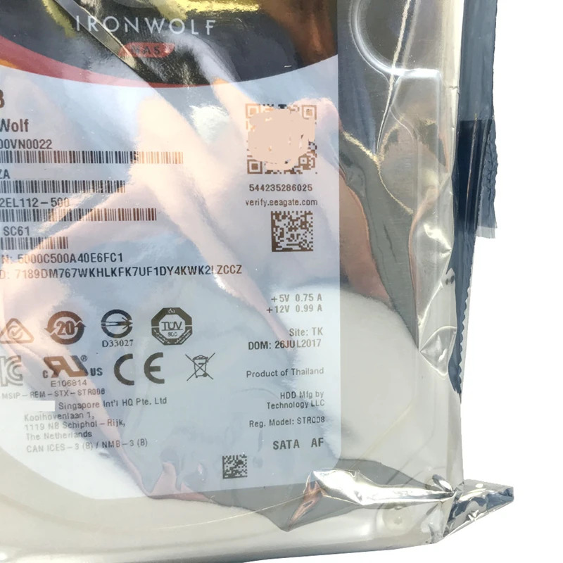 씨게이트오리지널 HDD NAS ST8000VN0022 내부 8TB 3.5 인치 SATA 6 Gb/s 256MB 7200RPM 신