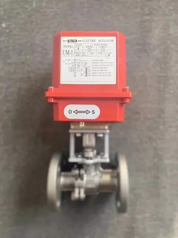UM-1 electric 볼 밸브 대만 Dingji 액추에이터 220V 스테인레스 스틸 플랜지 DN20