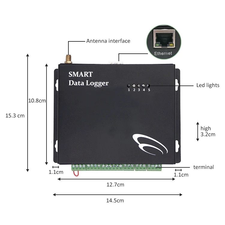 습도 센서 압력 게이지 에어 오일 물 디지털 디스플레이 전압력 데이터 로거 4g 이더넷 rs485