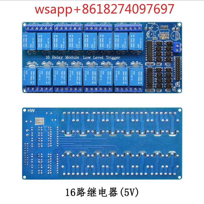 옵토커플러 보호 릴레이 모듈 16 웨이 5V 12V 제어 보드 LM2596 전원