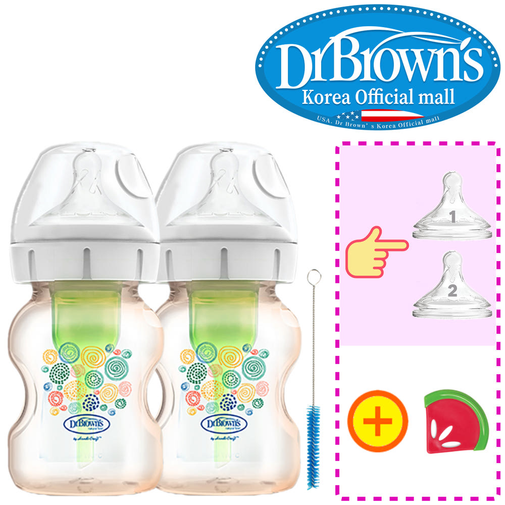 닥터브라운 PPSU 젖병 와이드넥 150ml 2개 꼭지 선택 가격 비교 Dr Browns 닥터브라운 PPSU 젖병 와이드넥 150ml 2개 꼭지 선택