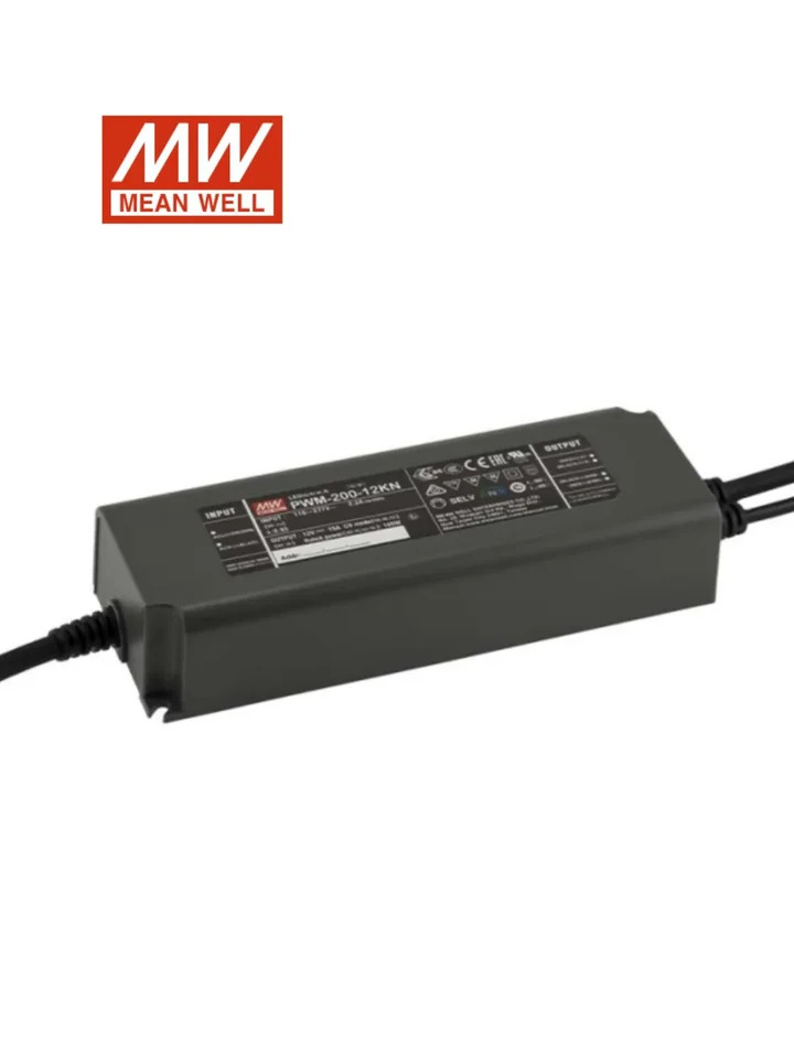 대만 Mingwei KNX 통신 제어 시네마 LED 디밍 드라이버 200W 조명 PWM-200-12KN/24KN
