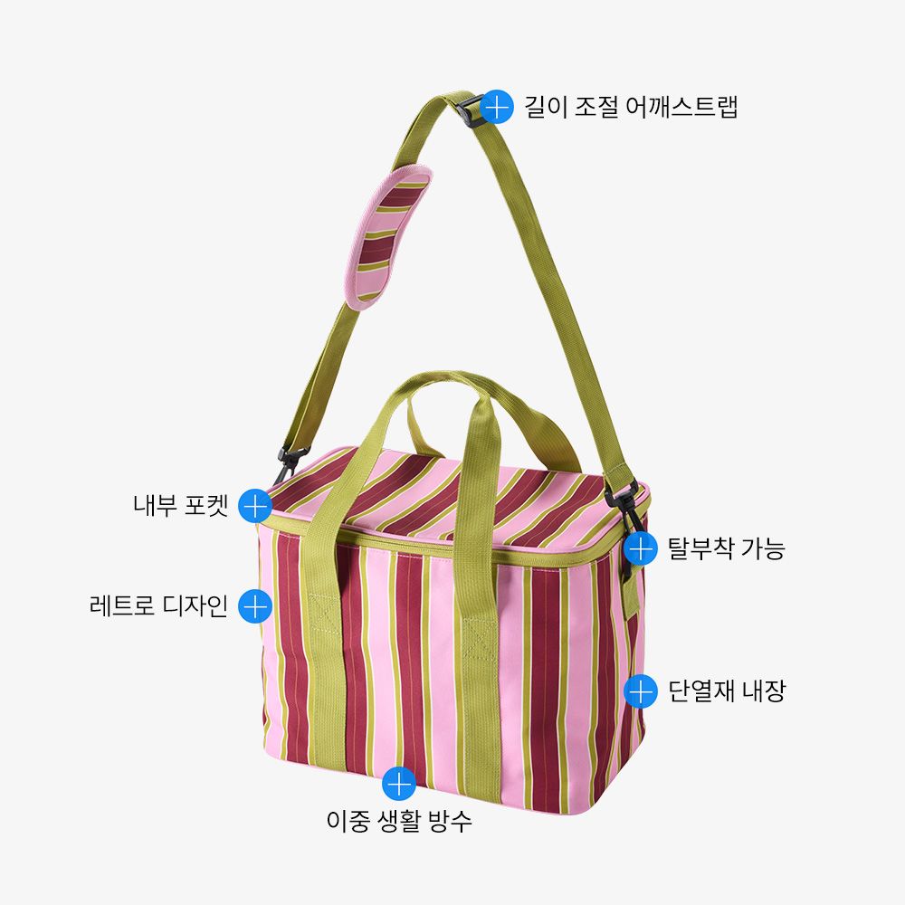 락앤락 사각 쿨러백 13L 보냉백 보냉가방 도시락가방 - 상세 이미지 3