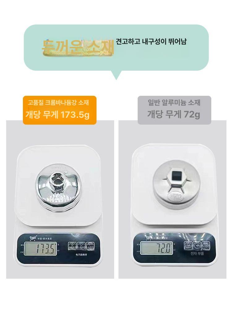 자동차 오일필터 렌치 소켓 세트 엔진 카센터 공구 도구 - 상세 이미지 3