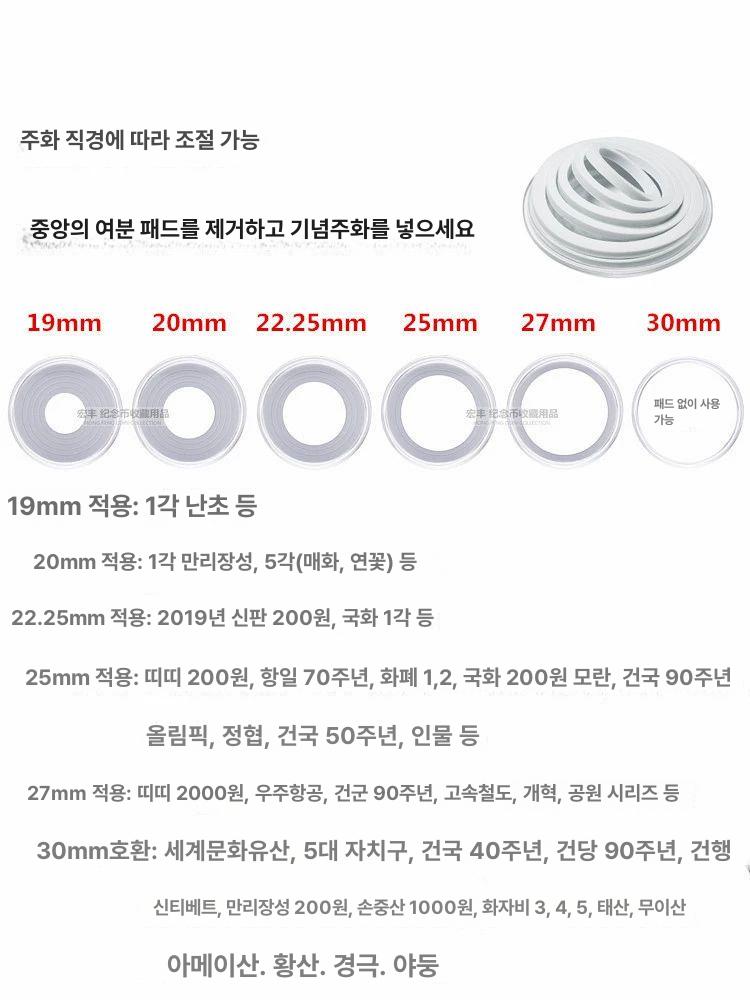동전수집 홀더 투명 정리함 주화보관 박스 캡슐 케이스 전시 - 상세 이미지 3