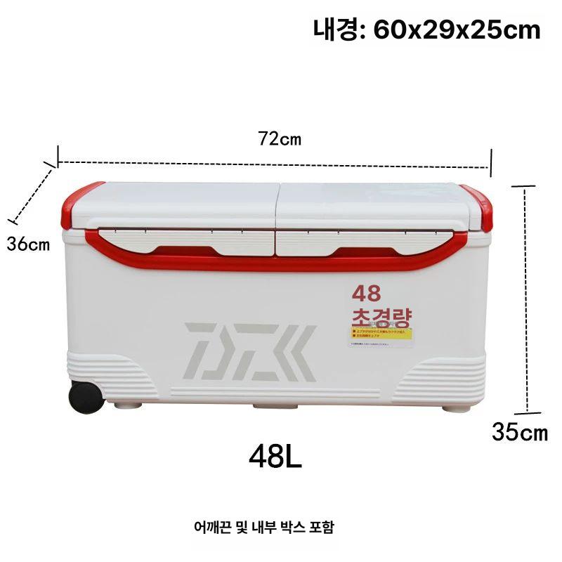 아이스박스 낚시캐리어 접이식 보냉박스 야외 카트 낚시용 신선 휠 차량용 쿨러백 - 상세 이미지 3