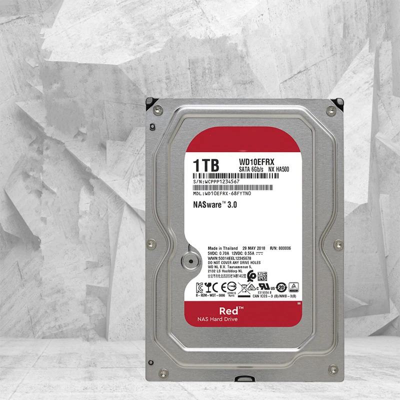 WD10EFRXNAS 하드 드라이브WD Red 1TB 3.5 SATA 6Gb/s 64MB 5400RPM새 원본 HDD