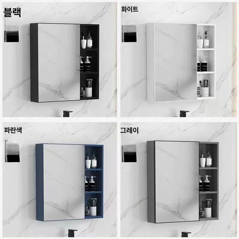 벽걸이형 원목수납장 캐비닛 흰색 상부장 서랍장 벽걸이장 북유럽 도어 찬장 보관함 - 상세 이미지 3