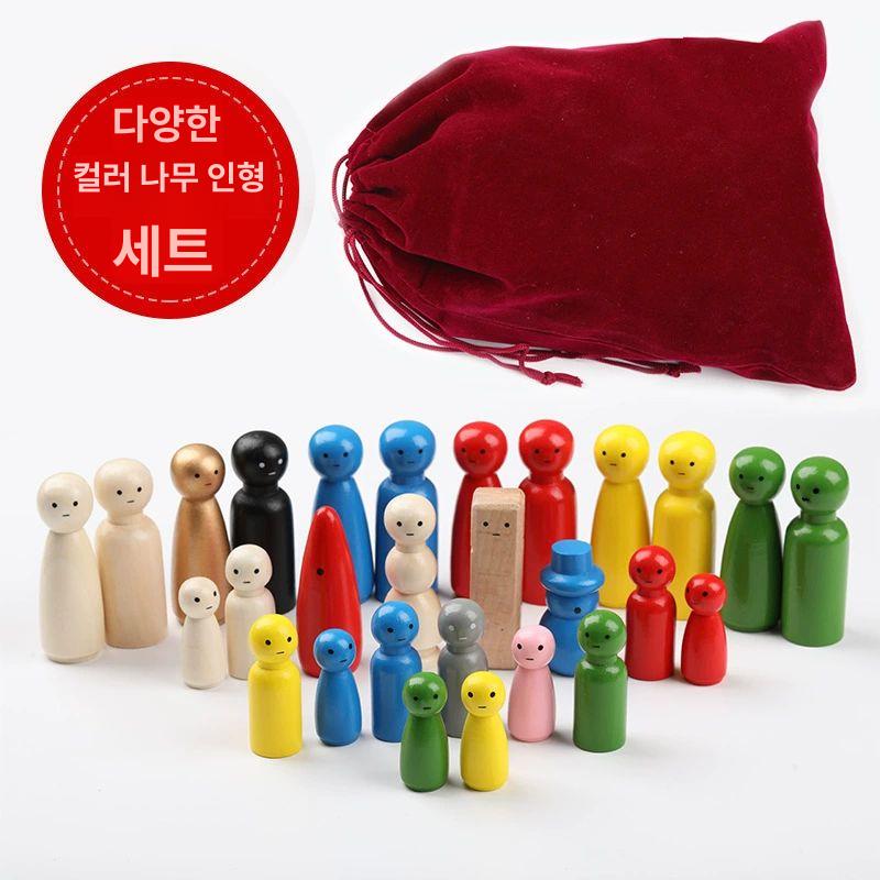목재 조각상 거실 인테리어 장식품 현관 소품 원목 공예 미니어처 모형 심리 조형물 - 상세 이미지 2