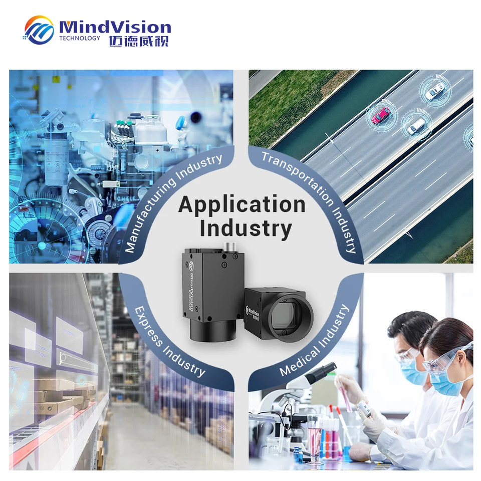 Mindvision Gige 머신 비전 검사 고속 산업글로벌 셔터 Cmos 센서 컬러 모노