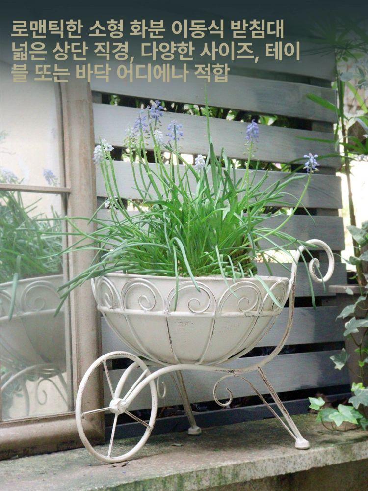 화분받침대 다육이 정원선반 철제 식물받침 화분진열대 정원소품 - 상세 이미지 2