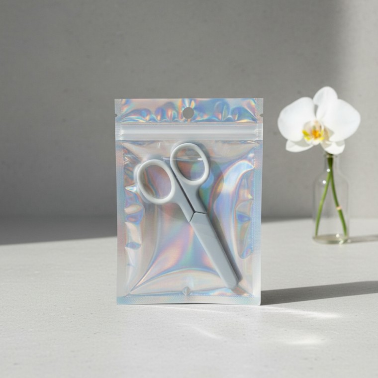 도모아 영롱한 무지개 홀로그램 지퍼백 10x15cm 소포장 비닐 파우치 - 상품 이미지