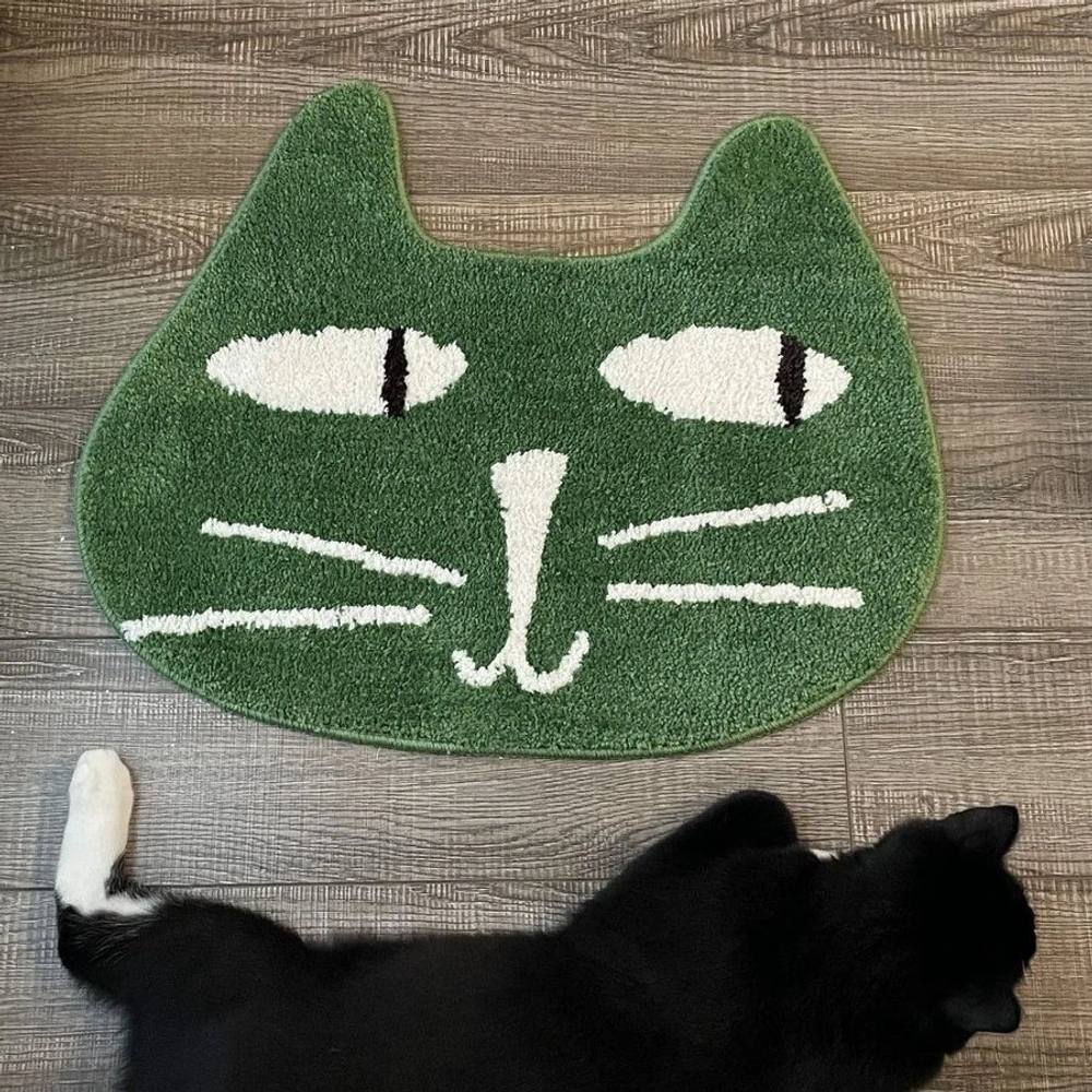 고양이 욕실 매트 흡수성 폭신한 침실 러그 노란색 바보 고양이 40x50cm - 상세 이미지 4