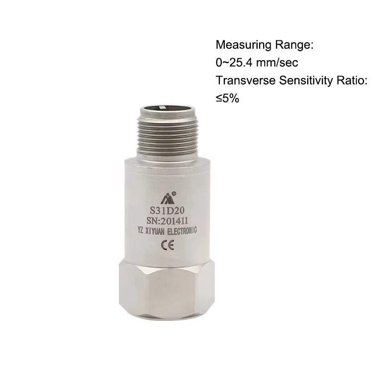 산업모니터링 압전 진동 센서 속도 4-20mA 0-25.4 mm/s