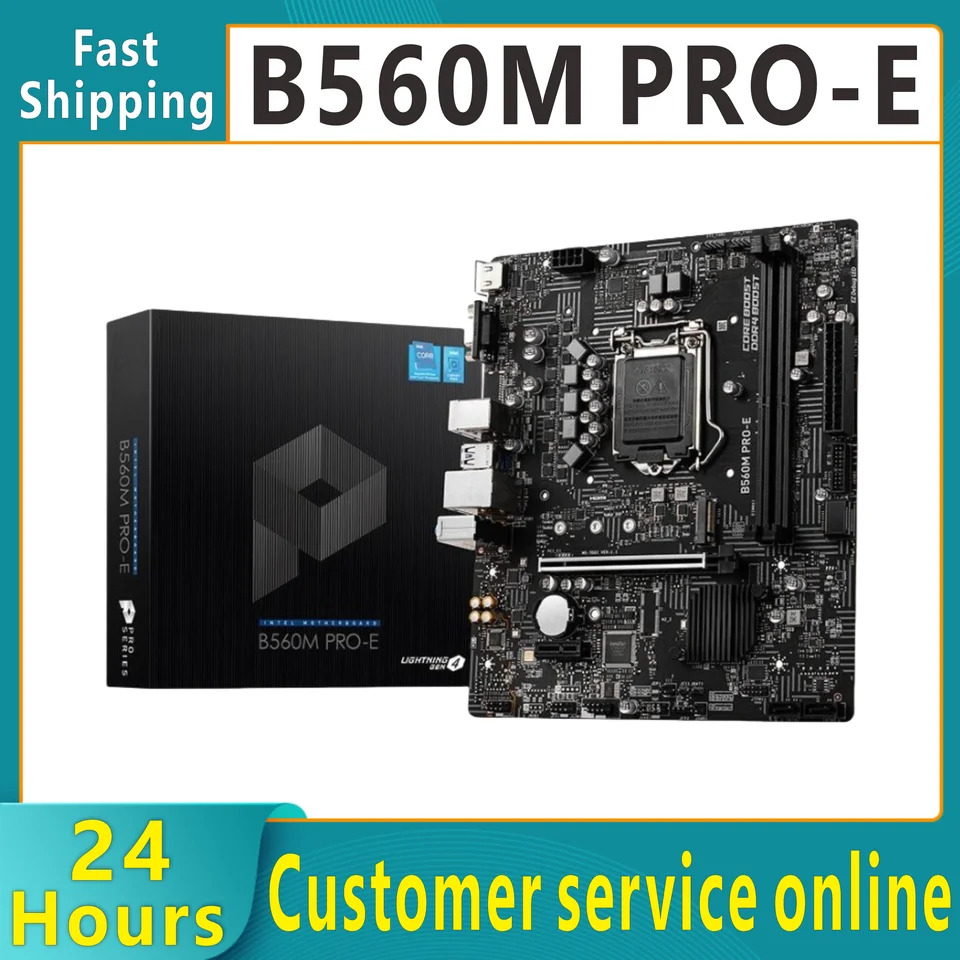 오리지널 B560M PRO-E 컴퓨터 보드 m 11 세대세대 코어 i3 i5 LGA 1200 슬롯 DDR4 신