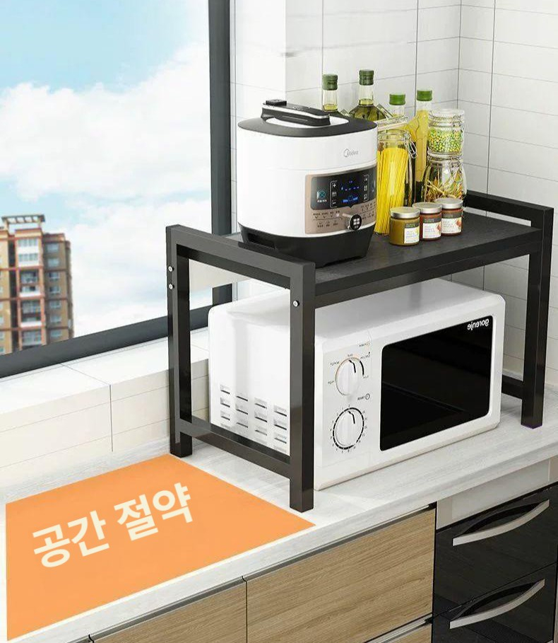 전자레인지선반 렌지대 밥솥장 수납장 광파오븐 주방수납 진열대 멀티선반 - 상세 이미지 4
