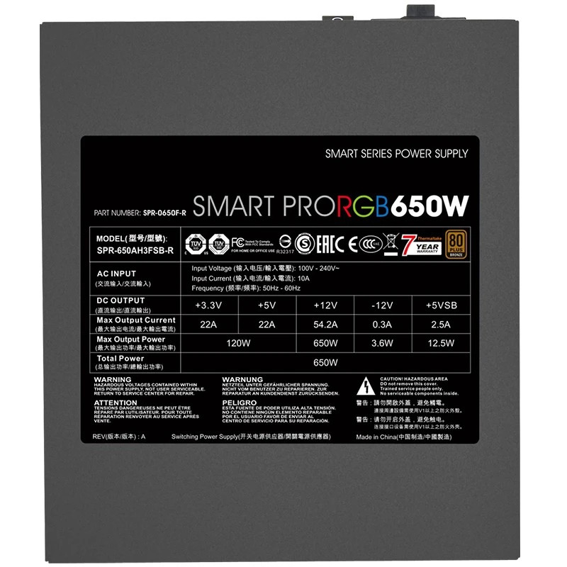 써멀테이크 스마트 프로 RGB 오리지널 전원공급장치 SPR-650AH3FSB-R SPR-750AH3FSB-R SPR-850AH3FSB-R Tt 850W 750W 650W