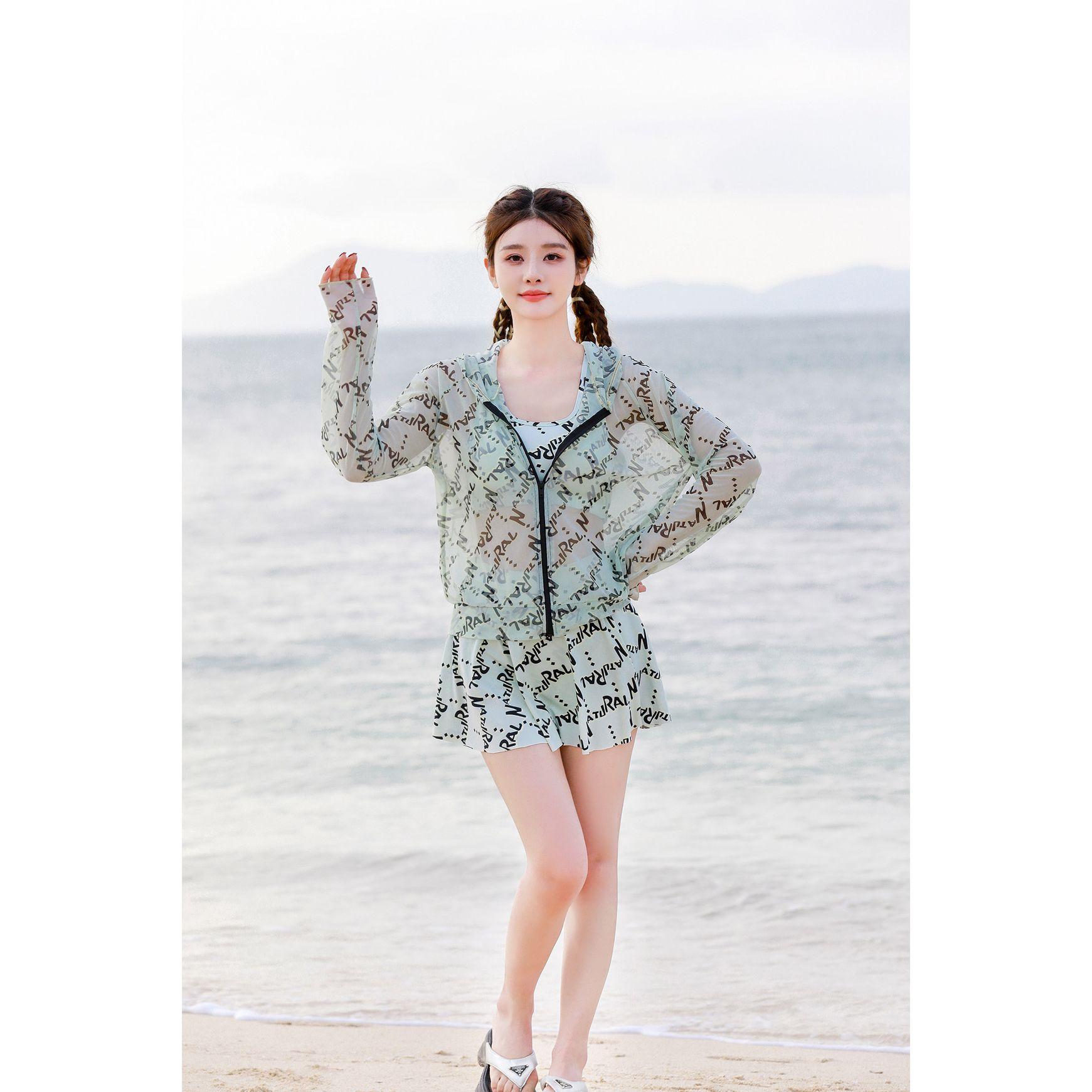 50대 수영복 중년여성 바캉스 온천 루즈핏 오버핏 할머니래쉬가드 색 스노클링 - 상세 이미지 3