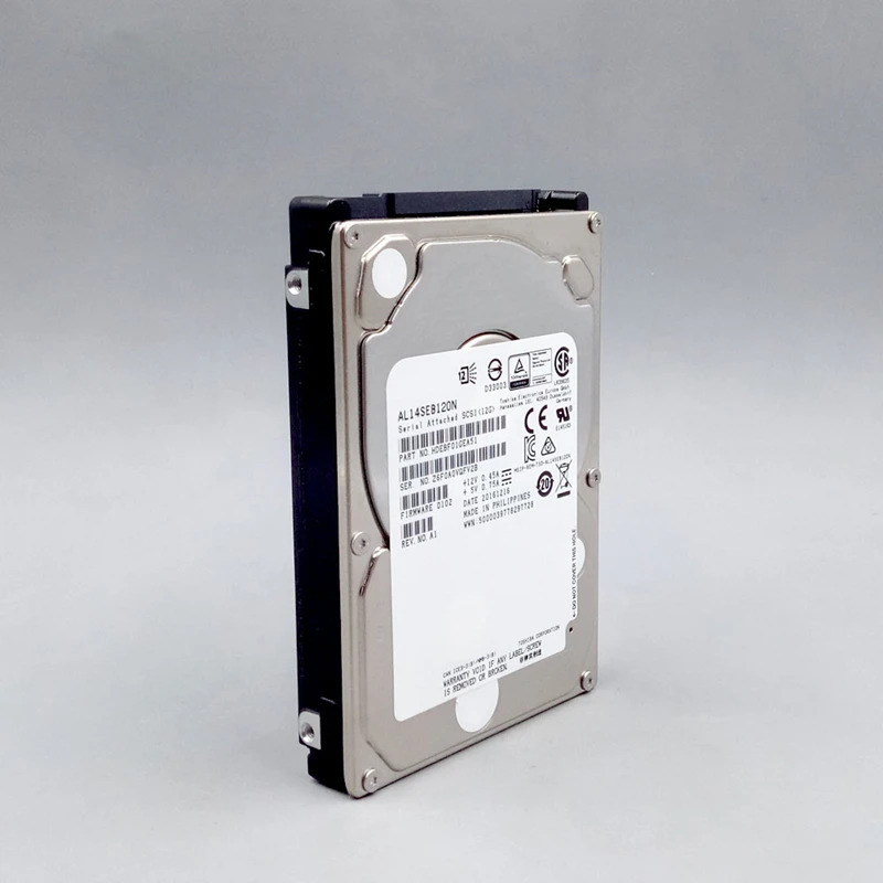 도시바호환 1.2TB SAS오리지널 HDD 2.5 인치 12 Gb/s 128MB 10000RPM 엔터프라이즈 HDDAL14SEB120N 신