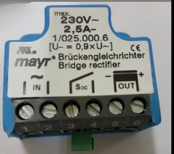 오리지널 1/024.000.6 정류기 400V 3.0A Mayr 1/025.000.6