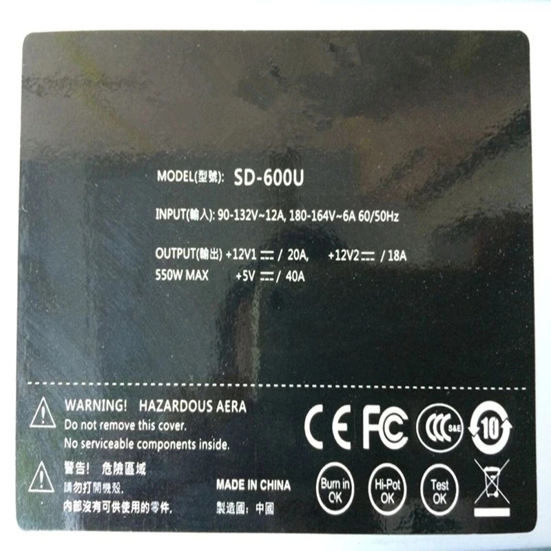 Vinpower 디지털 SD-500U SD-600U SD-700U 오리지널 복사기 PSU 110V 220V 450W 550W 650W 전원공급장치 신