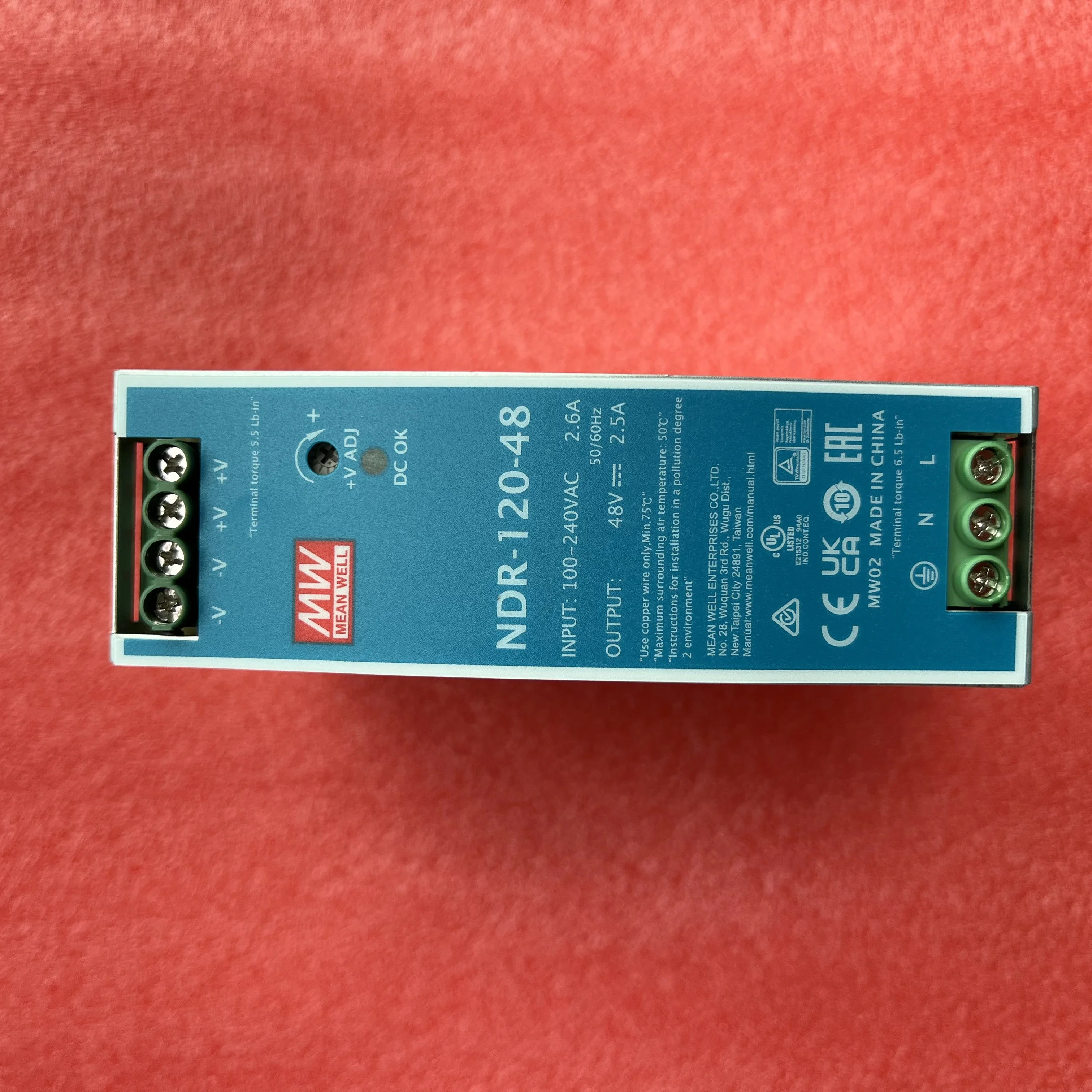MEAN WELL NDR-120 시리즈 NDR-120-12 NDR-120-24 NDR-120-48 120W 산업DIN 레일 단일 출력