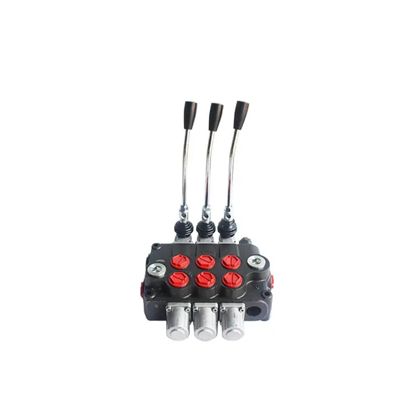 유압 모노블록 밸브 P120 A1 GKZ1 2 스풀 섹션 용수철 리턴