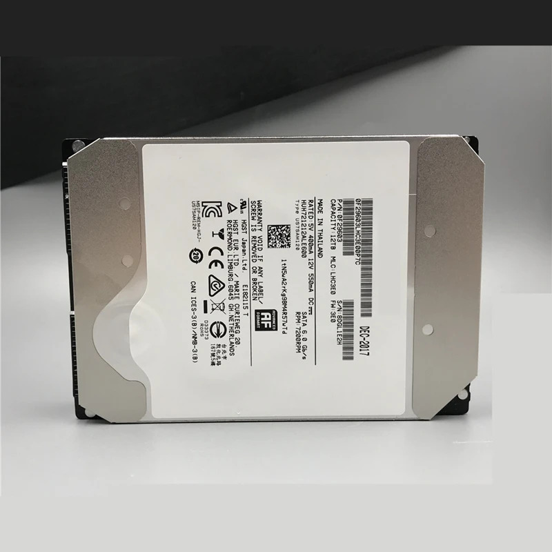 WD/HGST 12TB 3.5 SATA 6 Gb/s 256MB 7200RPM 엔터프라이즈급 하드 HUH721212ALE600새 원본 HDD