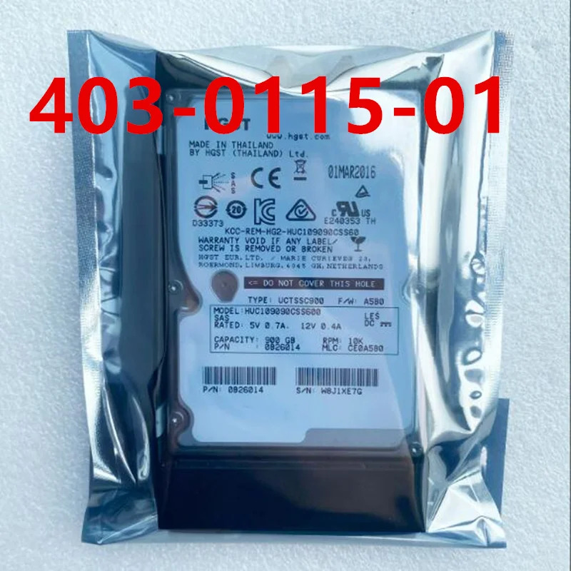 EMC S200 S210 900GB SAS오리지널 하드 2.5 인치 10000RPM 64MB 서버 HDD 403-0115-01 거신