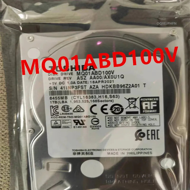 도시바호환 1TB 2.5인치 SATA 노트북 HDD MQ01ABD100V mq01abd100V새 하드 드라이브