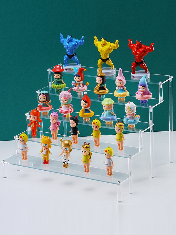 아크릴 진열대 계단식 2단 매장 투명 악세사리 3단 1칸 20cm - 상품 이미지