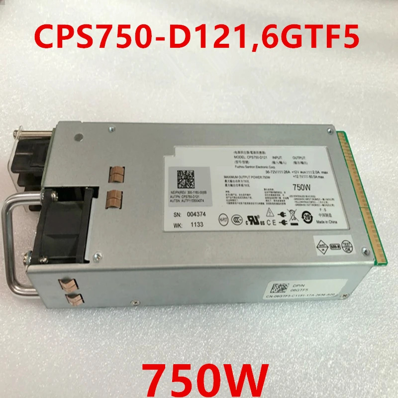 델 R510 R910 오리지널 PSU DC 750W 전원공급장치 CPS750-D121 6F5 06F5