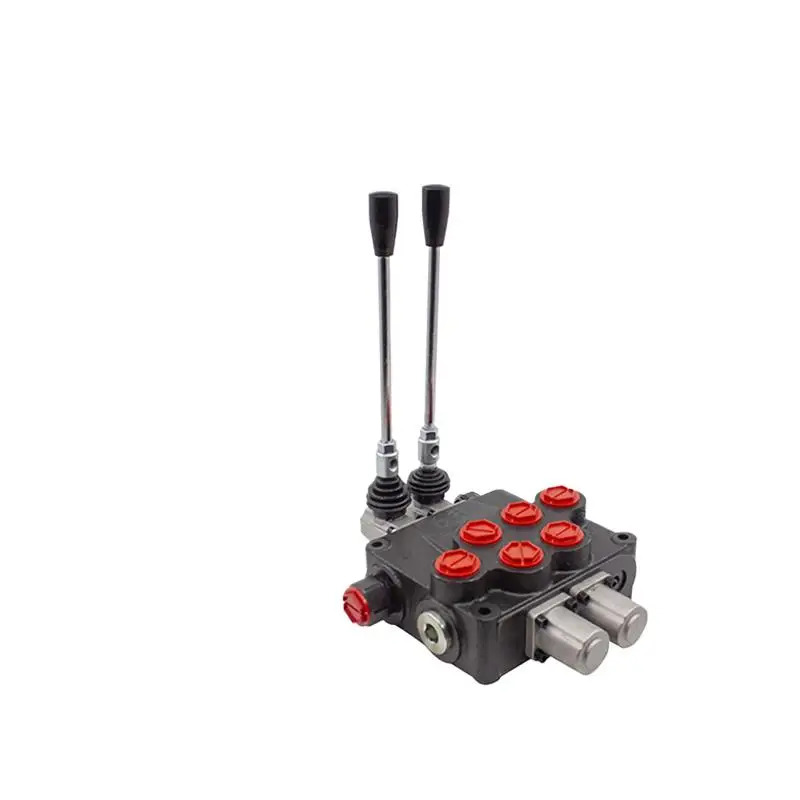 유압 모노블록 밸브 P120 A1 GKZ1 2 스풀 섹션 용수철 리턴