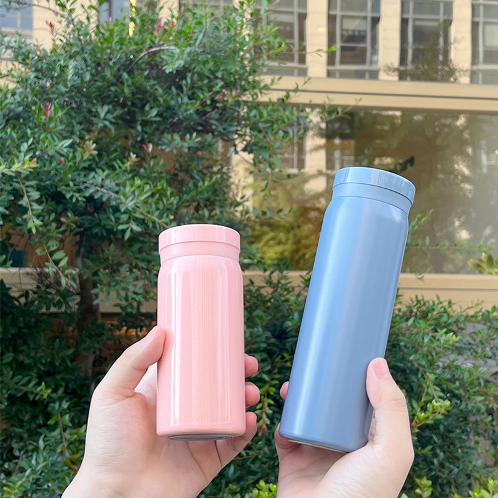 미니 보온 물병 200ml 300ml 304 스테인리스 스틸 휴대용 야외 빨간색 200ml 200ml - 상품 이미지
