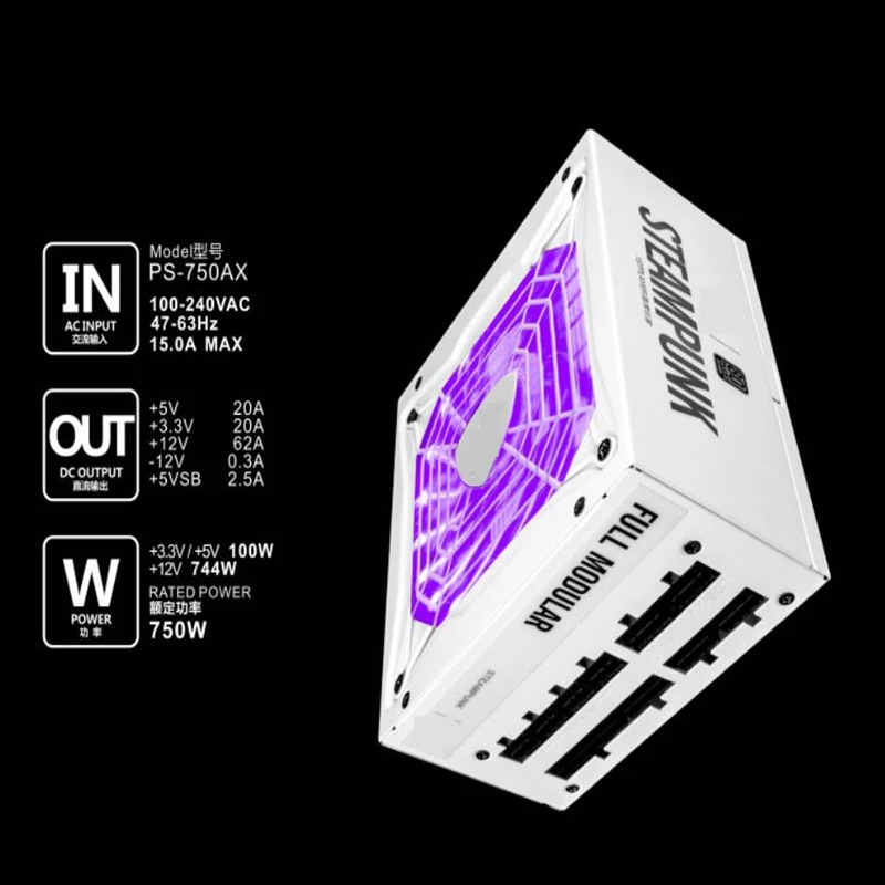 1 Stplayer오리지널 PSU펑크 80PLUS 실버 750W 650W 전원공급장치 PS-750AX PS-650AX